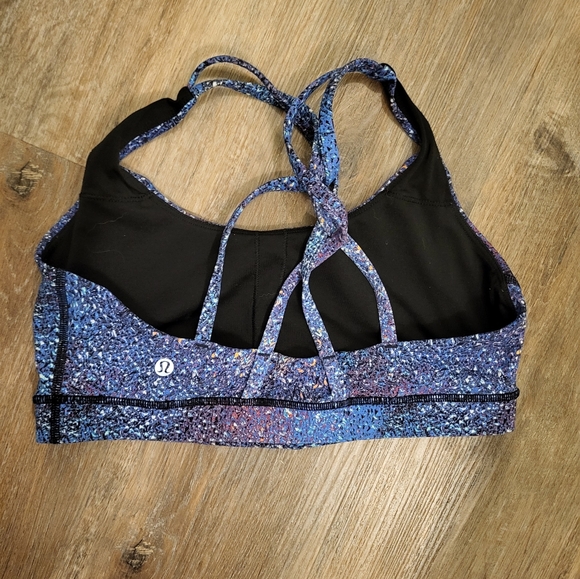 Lululemon Energy Bra Strive Multi Black Size 10 - Picture 6 of 9